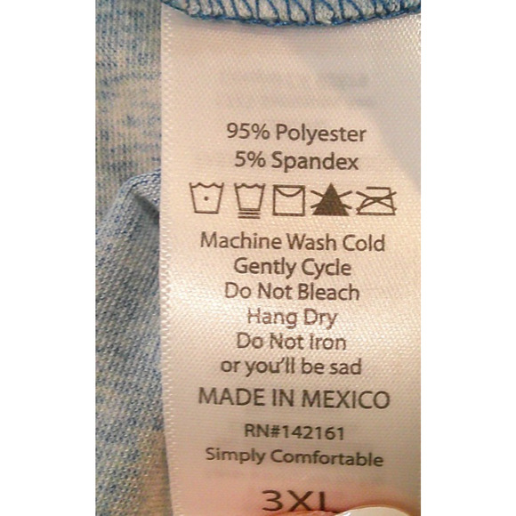 LulaRoe Amber Long Sleeve Women's Hoodie 3XL - Blue, Light Yellow Wash - Picture 7 of 7